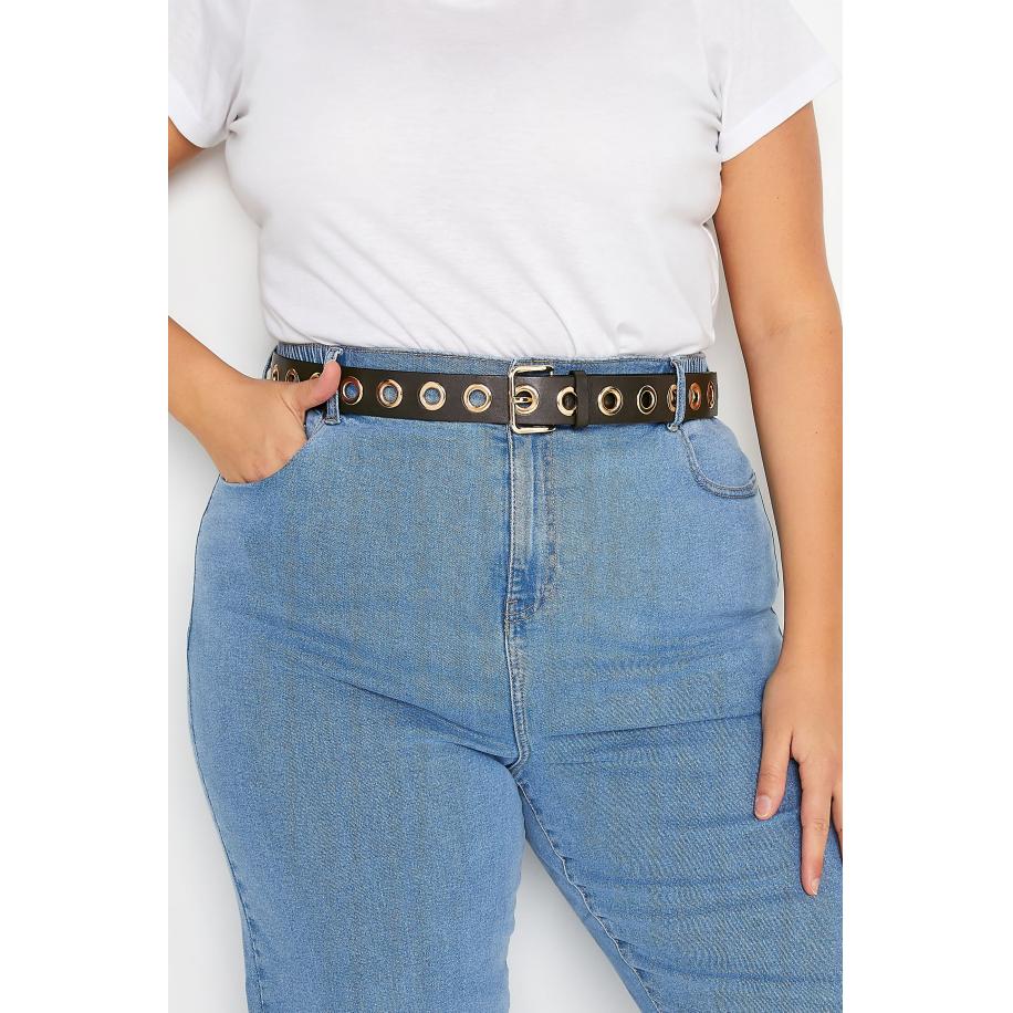 Yours Riem Met Eyelet Detail In Bruin/Goudsize 40-42 Bruin