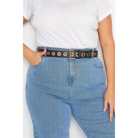 Yours Riem Met Eyelet Detail In Bruin/Goudsize 40-42