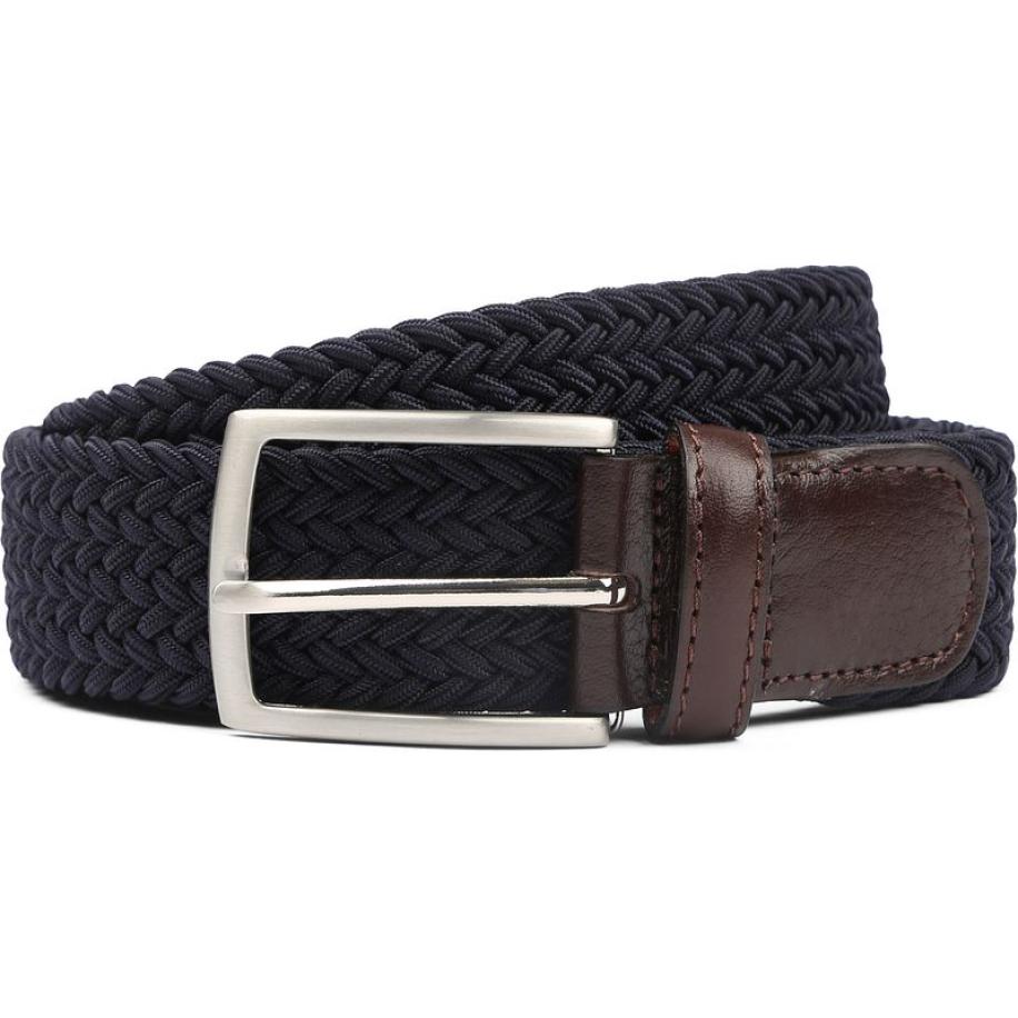 Profuomo Geweven Riem Donkerblauw Blauw