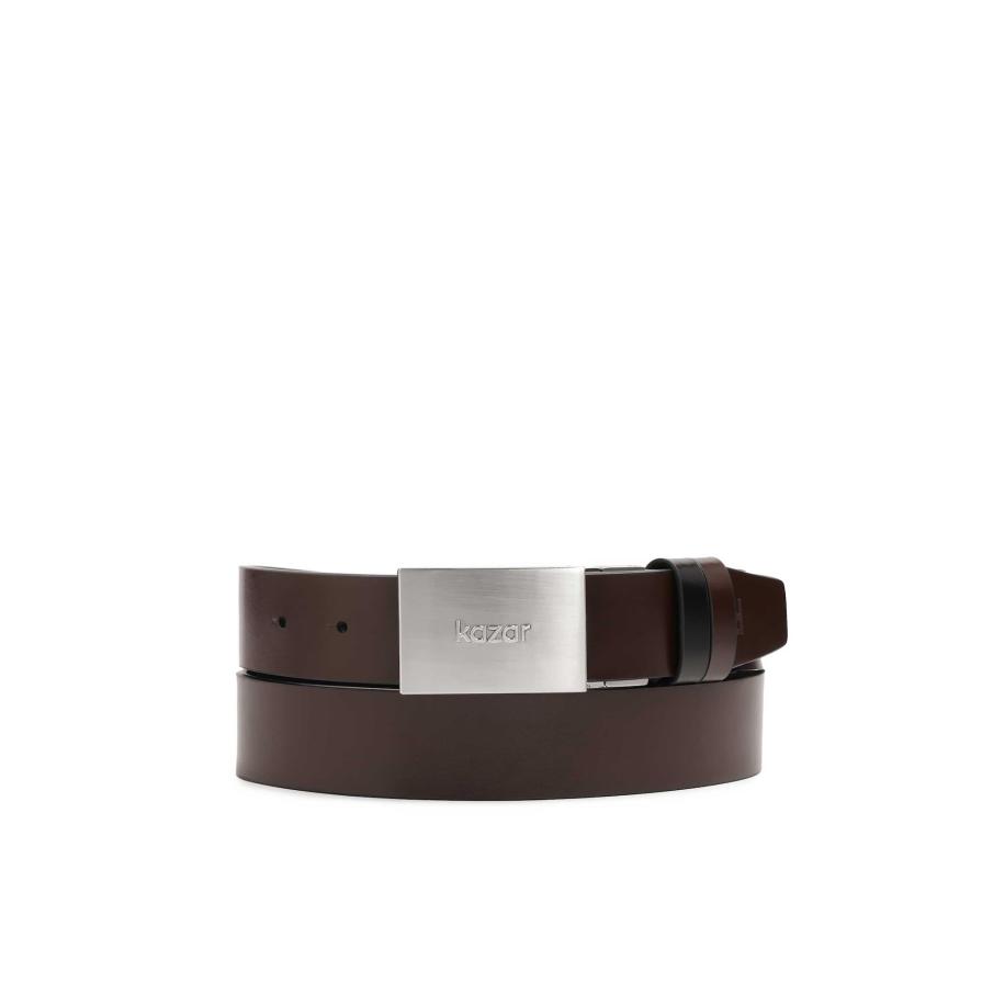Kazar Kazar Riem chocoladebruin / zilver -