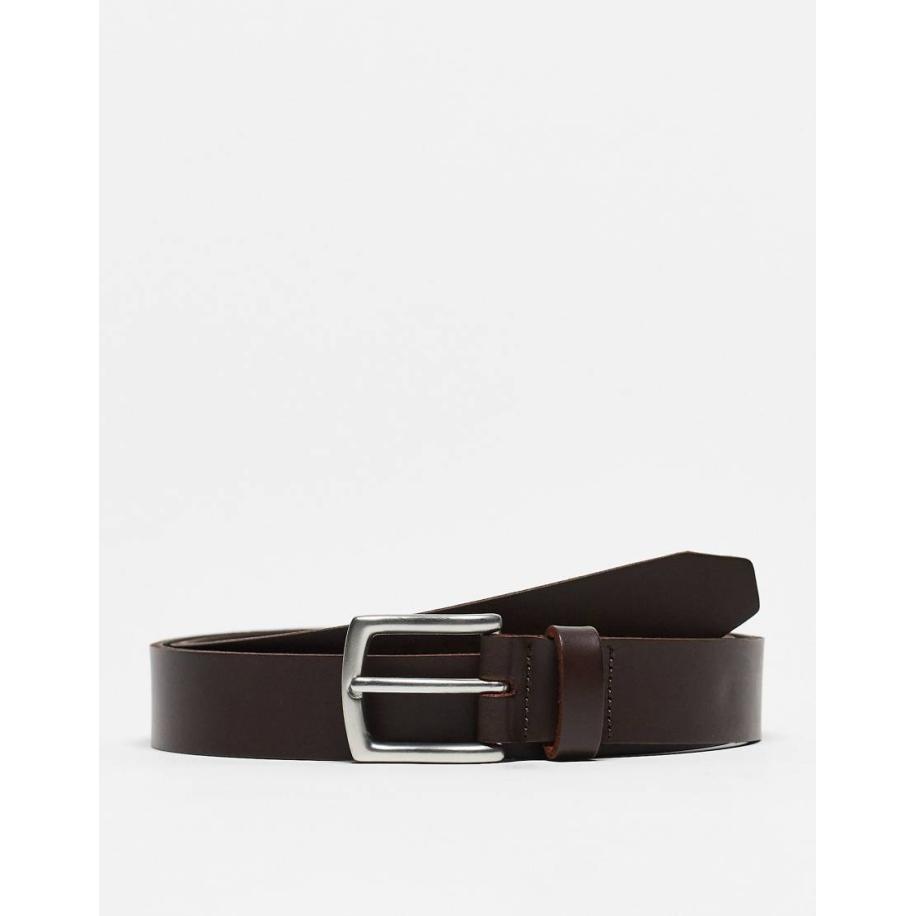 Only & Sons - Leren riem in bruin Bruin