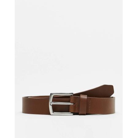 Only & Sons - Leren riem in lichtbruin