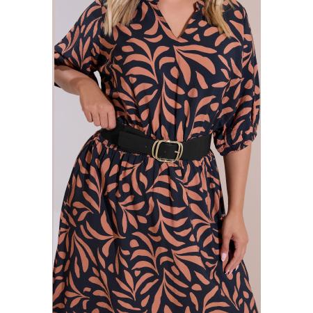 Yours Black Double Buckle Stretch Belt Size 58-60