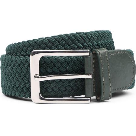 Suitable Geweven Riem Donkergroen