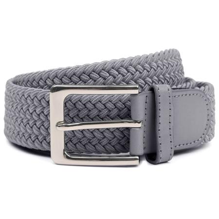 Suitable Geweven Riem Donkergrijs