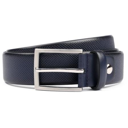 Suitable Riem Structuur Leer Navy