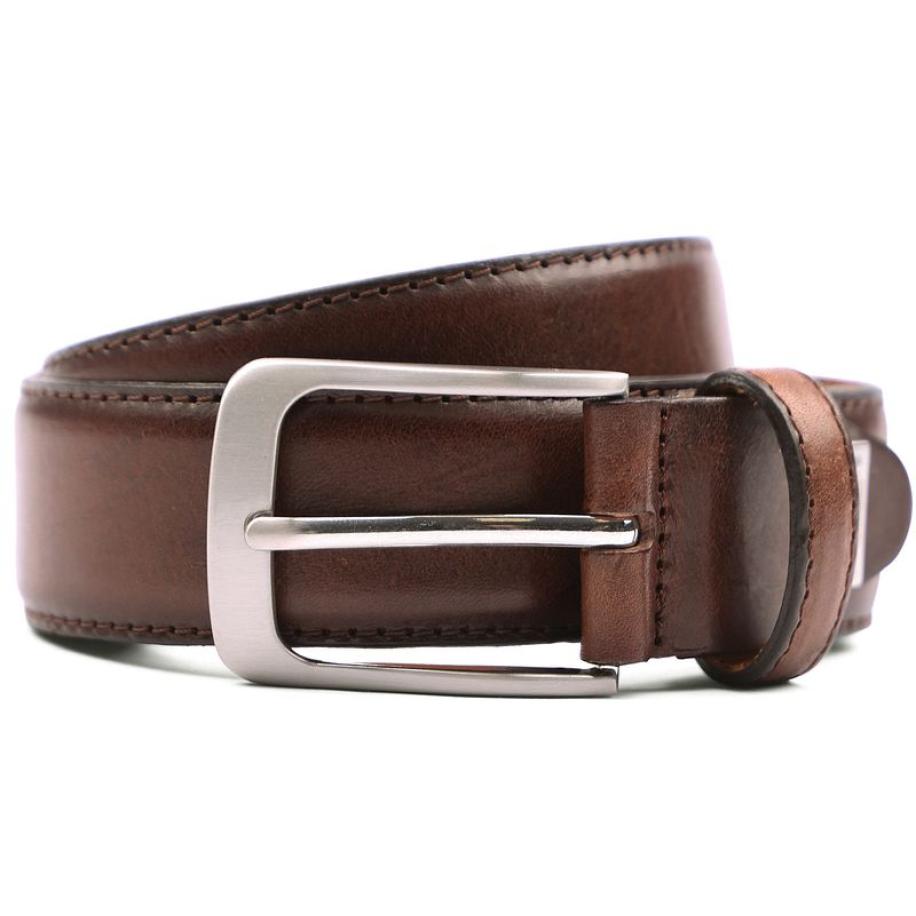 Profuomo Leren Riem Polish Bruin Bruin