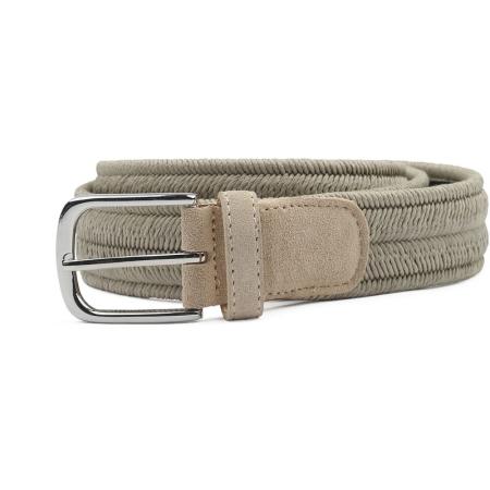 Profuomo Waxed Geweven Riem Khaki
