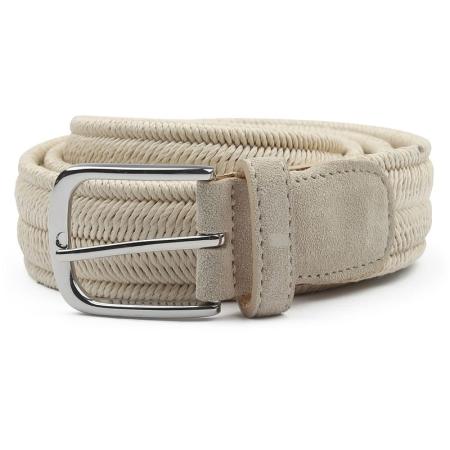 Profuomo Waxed Geweven Riem Ecru