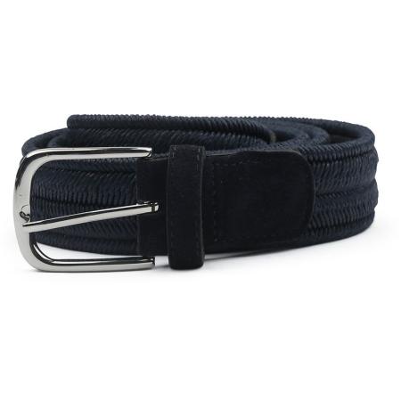 Profuomo Waxed Geweven Riem Navy