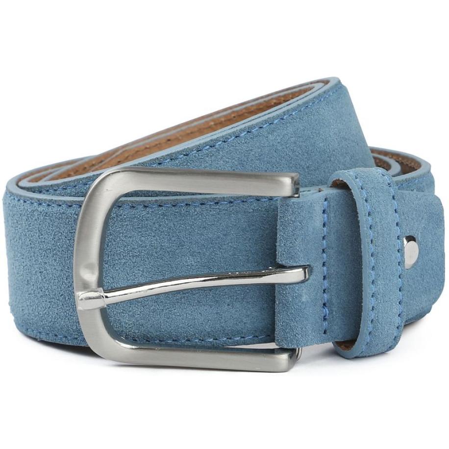 Suitable Riem Suède Leer Blauw Blauw