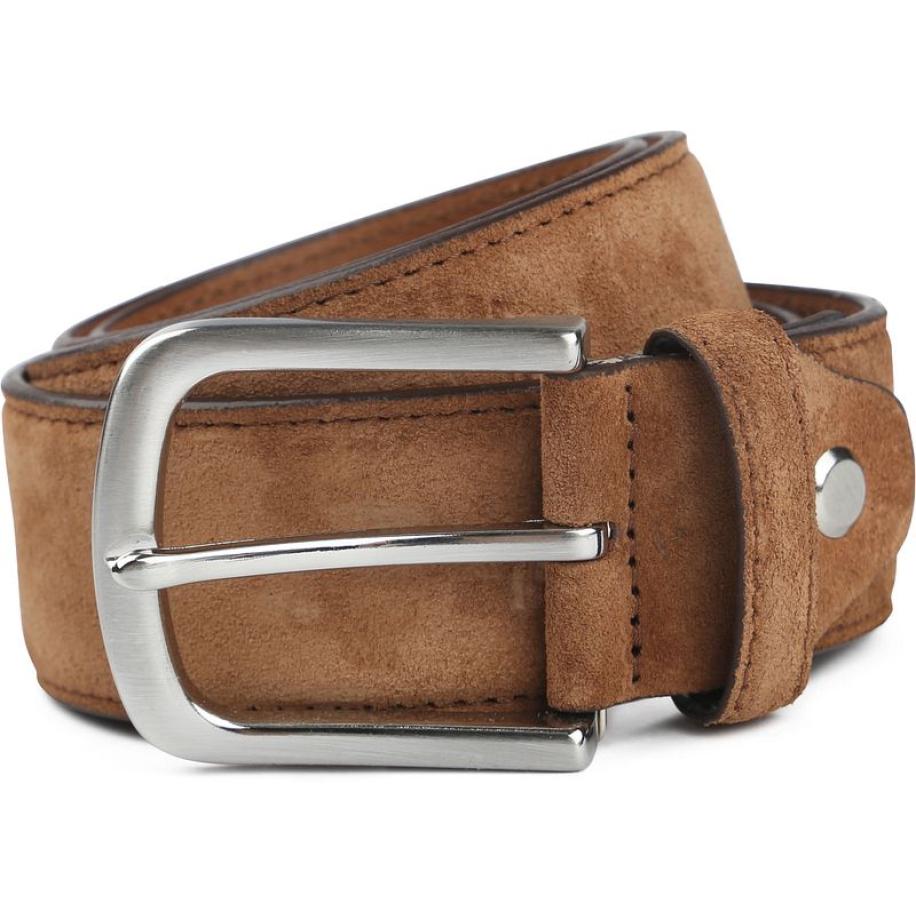 Suitable Riem Suède Leer Cognac Bruin