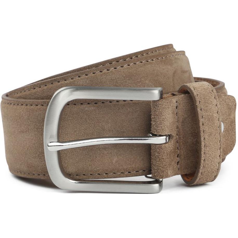 Suitable Riem Suède Leer Lichtbruin Bruin
