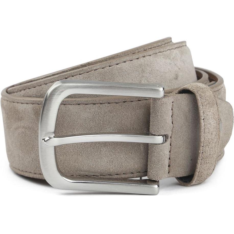 Suitable Riem Suède Leer Taupe Bruin