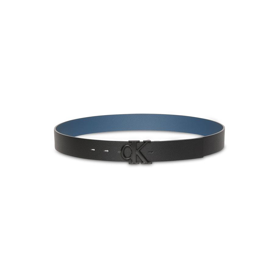 Calvin Klein Calvin Klein Riem MONOGRAM BUCKLE 35MM ADJ/REV blauw / zwart -