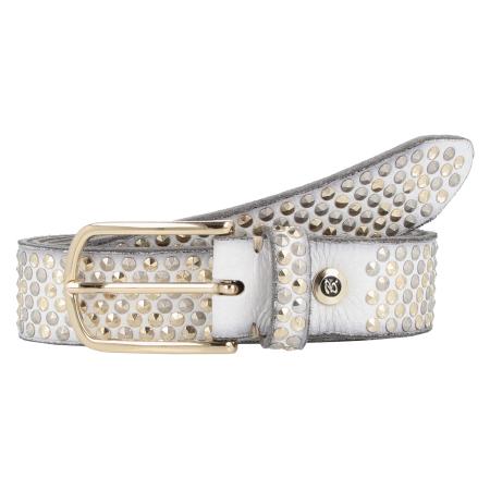 B.Belt B.BELT Riem Zoe goud / zilvergrijs / wit