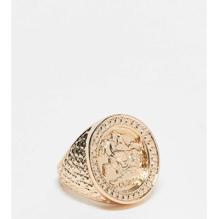 Reclaimed Vintage Uniseks zegelring in goud