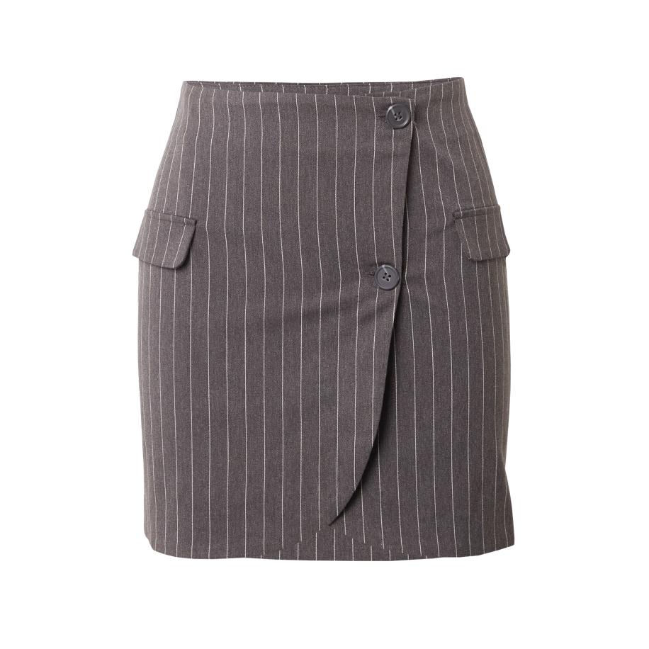 Monki Monki Rok taupe / wit -