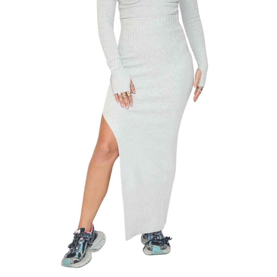 Reinders Scarlett Knitwear High Split Rok Grijs