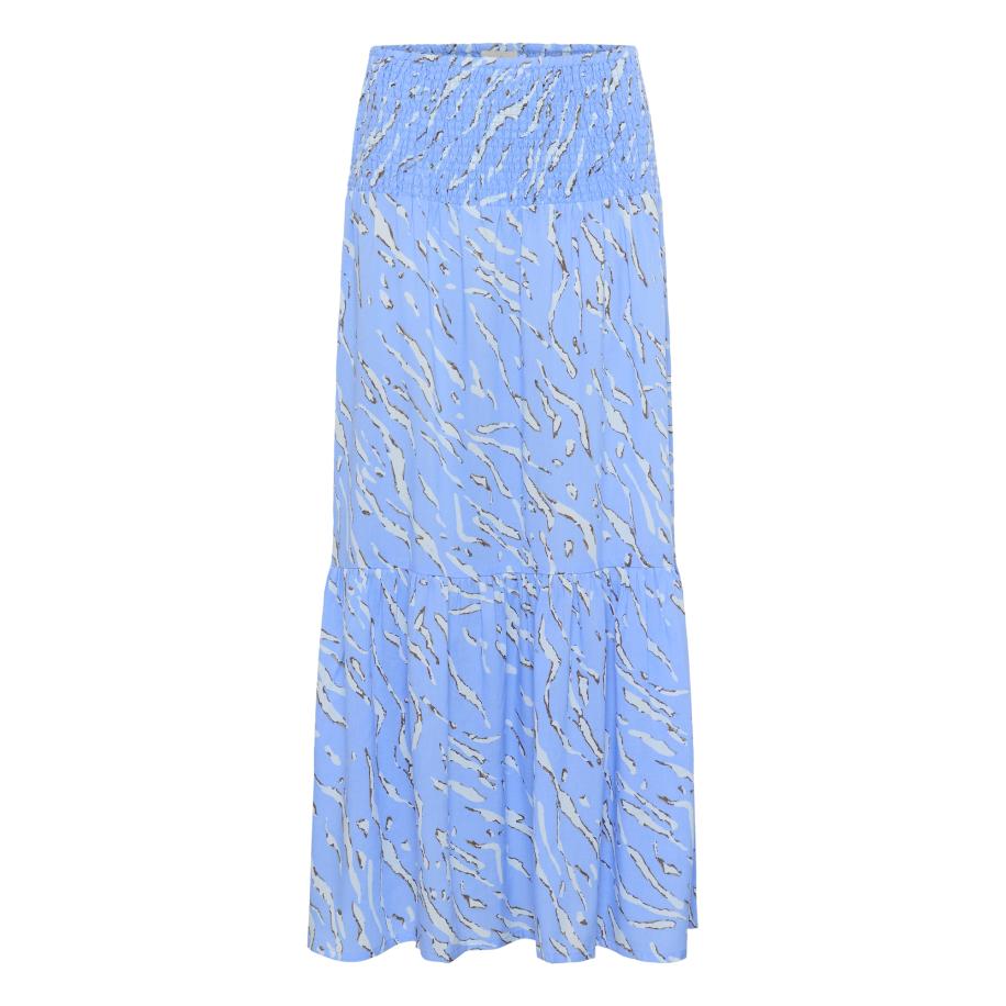 Kaffe Kaffe Rok hemelsblauw / zwart / wit -