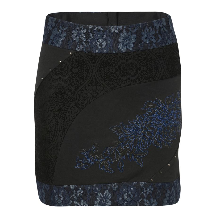 KOROSHI KOROSHI Rok donkerblauw / zwart -