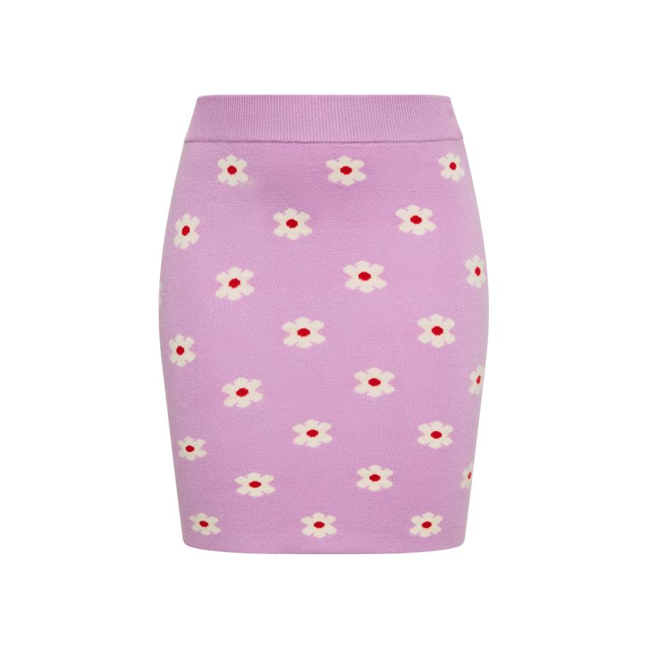 MYMO MYMO Rok beige / lila / bloedrood -