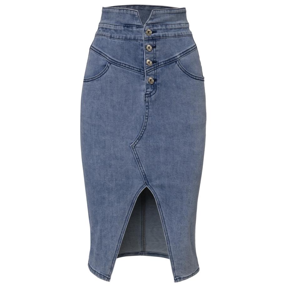 Influencer Influencer Rok blauw denim -