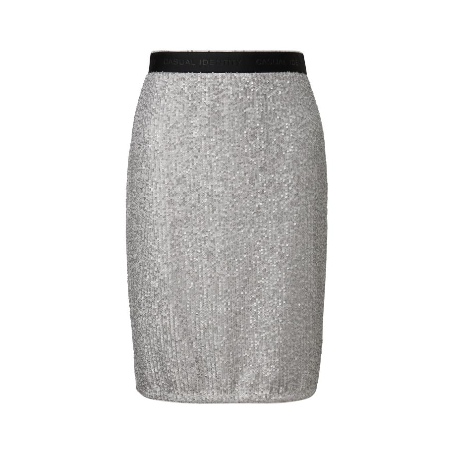 comma casual identity comma casual identity Rok zwart / zilver -