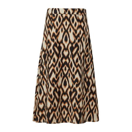 Comma COMMA Rok beige / ombergrijs / zwart