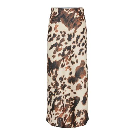 YAS YAS Rok YASPELLA crème / karamel / donkerbruin