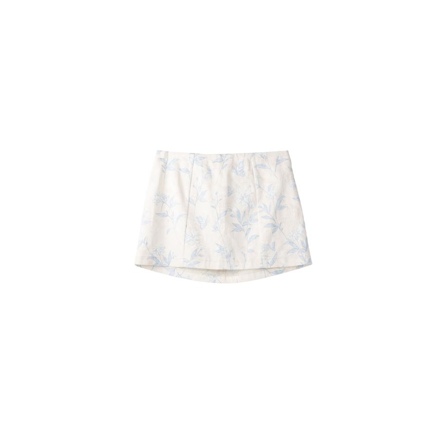 Bershka Bershka Rok ecru / lichtblauw -