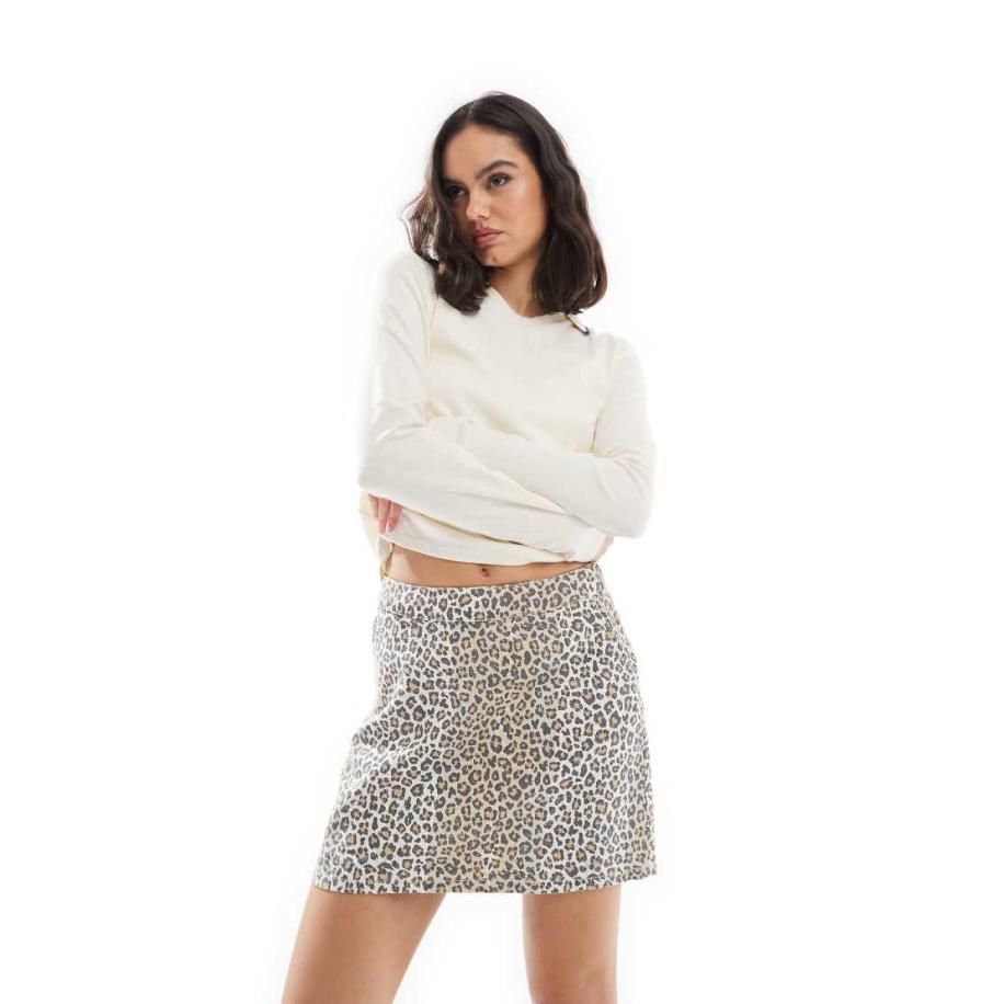JJXX Korte rok met luipaardprint-Veelkleurig Multicolor