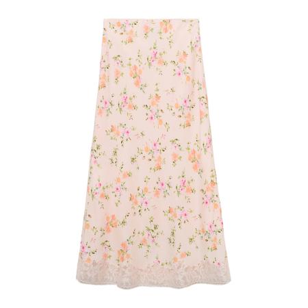 Mango MANGO Rok CHRISTY geel / lichtgroen / oranje / rosa