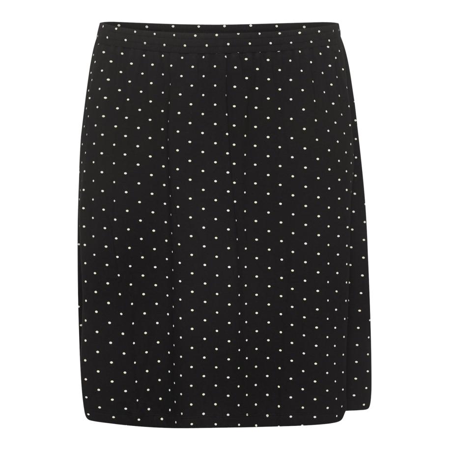 Kaffe KAFFE CURVE Rok Rachel zwart / wit -