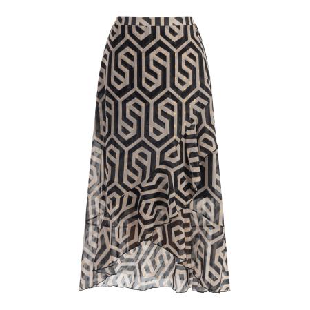 Faina faina Rok donkerbeige / goud / zwart