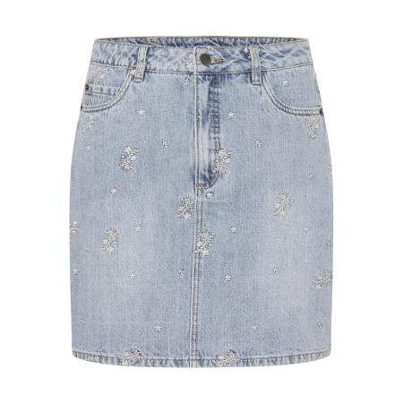 Kaffe Kaffe Rok Babeth blauw denim / wit