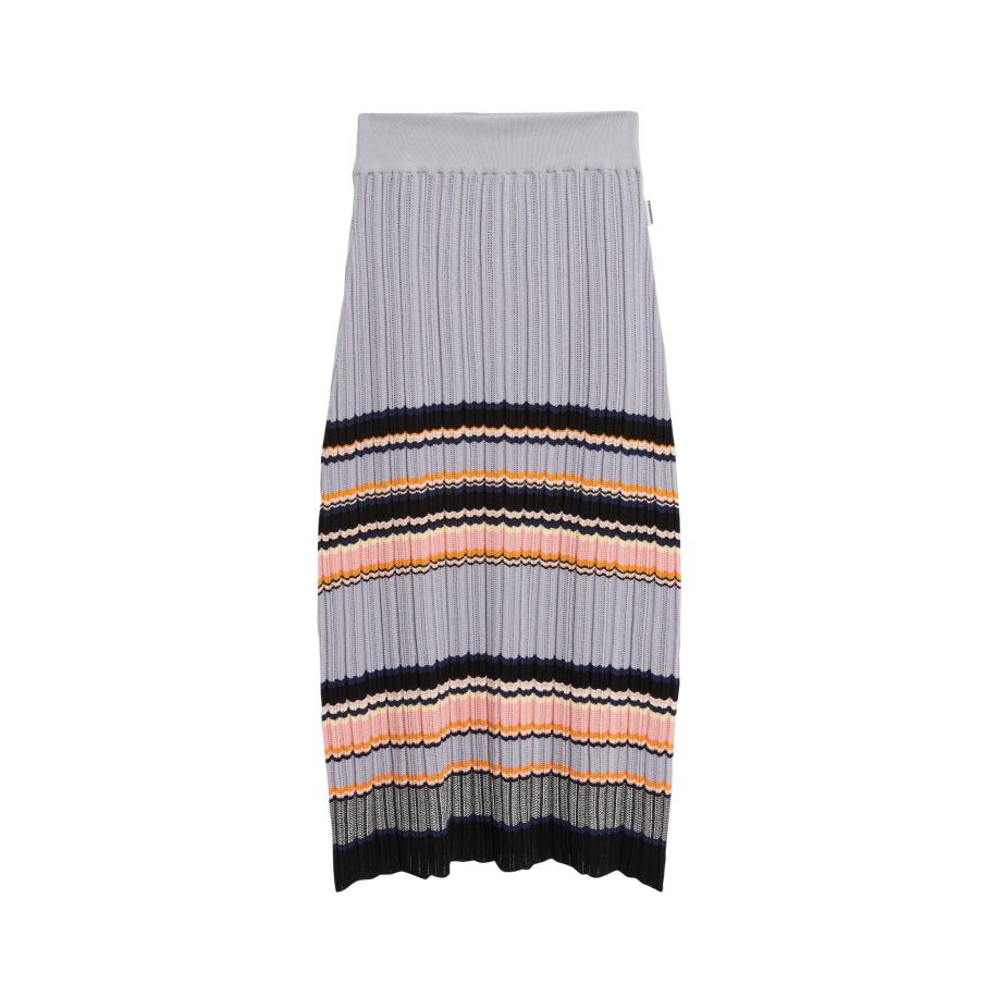 Armedangels ARMEDANGELS Rok Minna goudgeel / lichtgrijs / rosa / zwart -