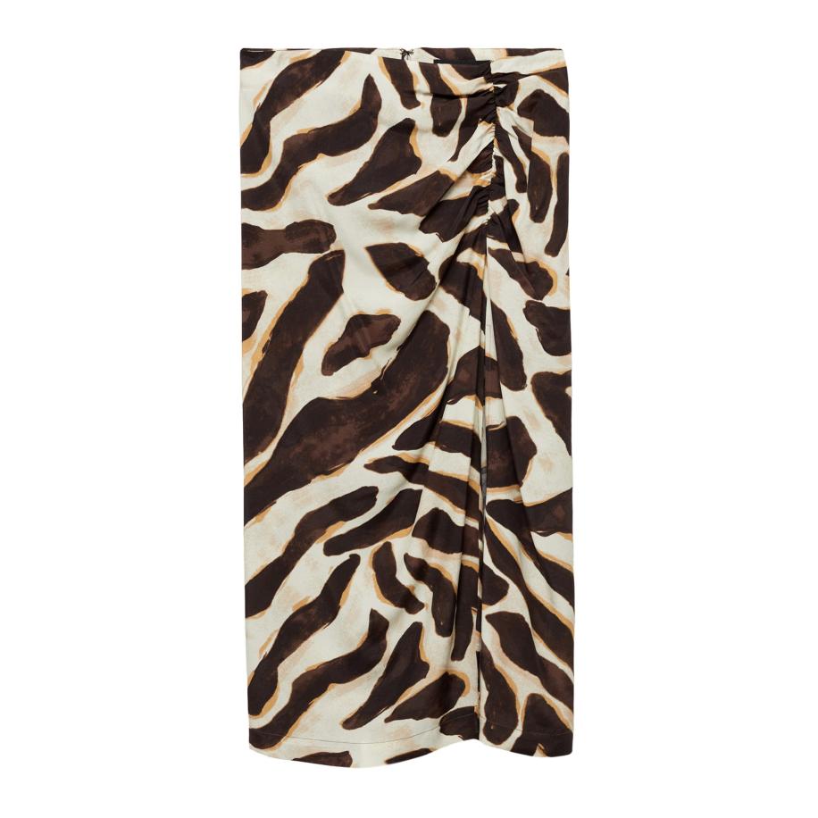 Mango MANGO Rok POSITO beige / chamois / donkerbruin / zwart -