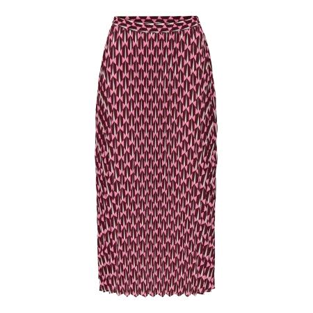 Only ONLY Rok ONLALMA rosa / bourgogne / wit