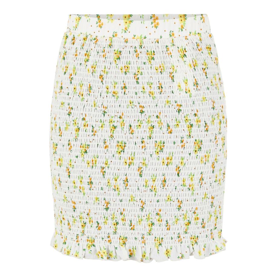 Pieces PIECES Rok Taylin beige / geel / groen / donkergroen -