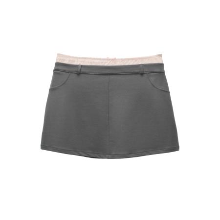 Pull&Bear Pull&Bear Rok donkergrijs / poederroze