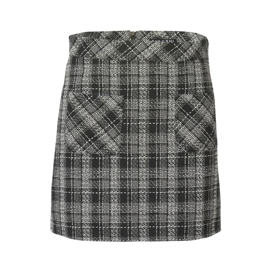 KOROSHI KOROSHI Rok grijs / zwart / wit -