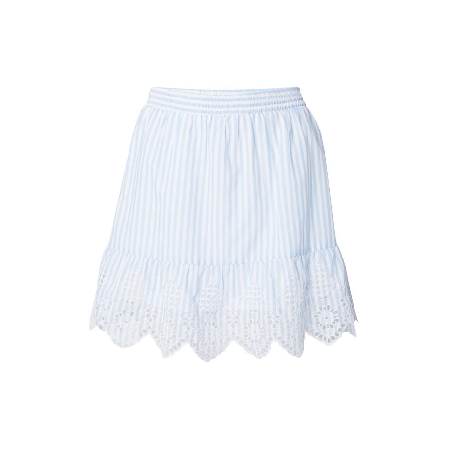 Only ONLY Rok BONDI lichtblauw / wit -
