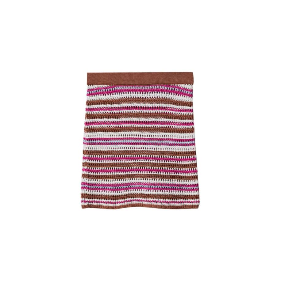 Mango MANGO Rok Caribe bruin / lila / wit -