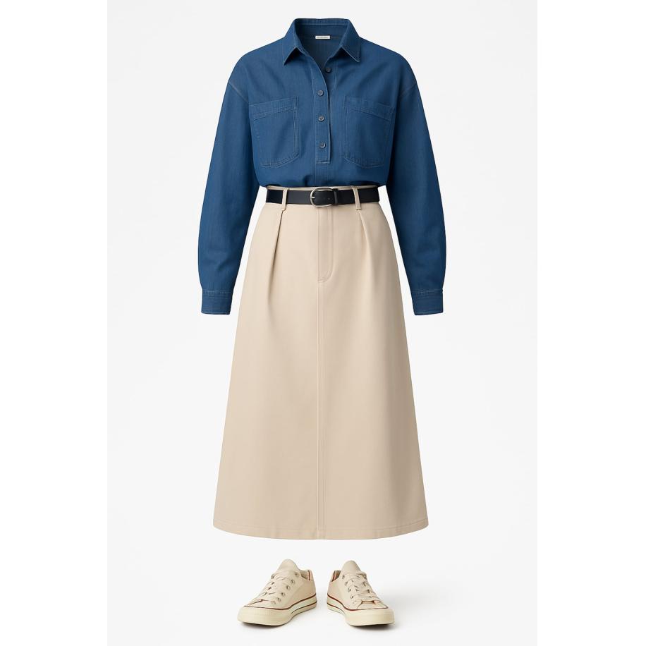 Touche Prive Touche Prive Rok crème -