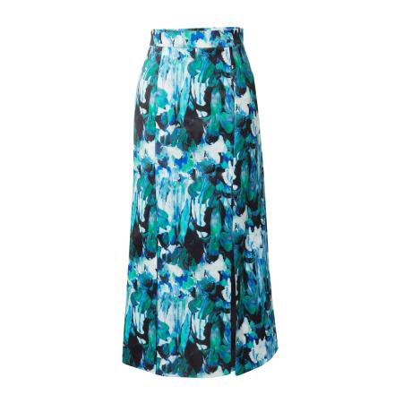 Warehouse Warehouse Rok turquoise / lichtgroen / zwart / wit