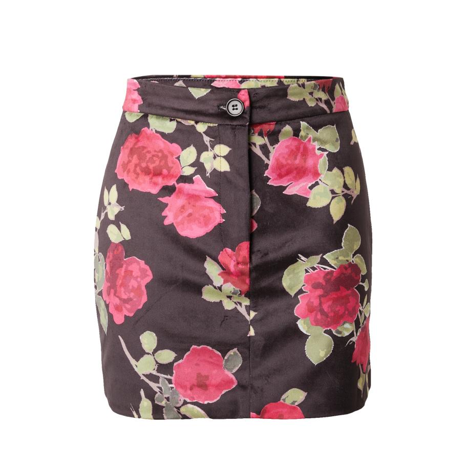 Nasty Gal Nasty Gal Rok donkerbruin / pastelgroen / framboos -