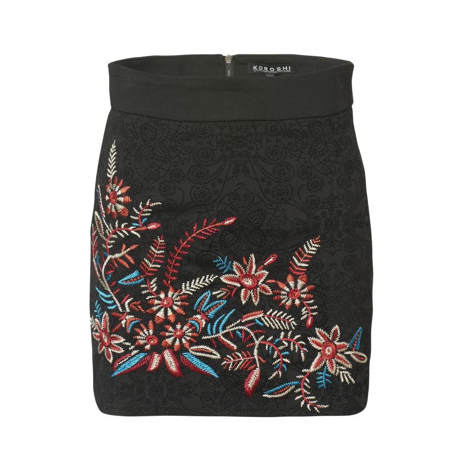 KOROSHI KOROSHI Rok gemengde kleuren / zwart -