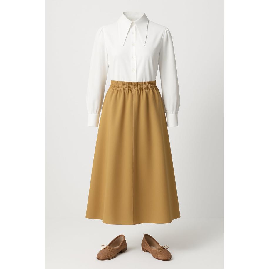 Touche Prive Touche Prive Rok camel -