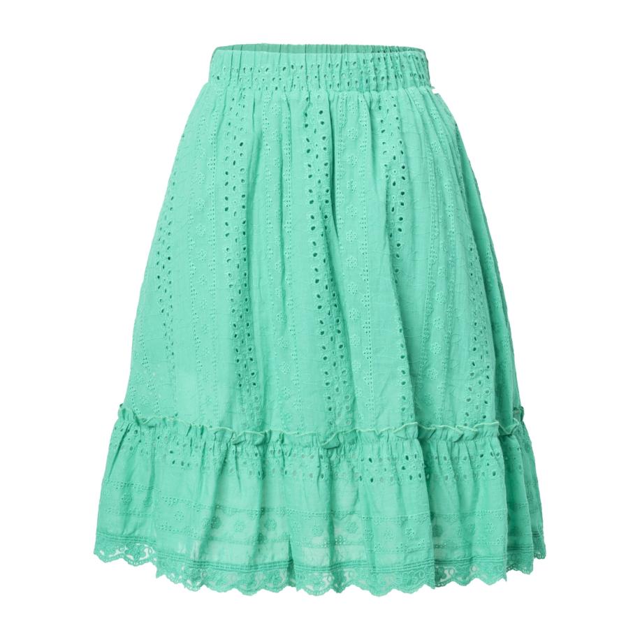 Influencer Influencer Rok Broderie groen -